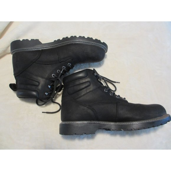 Wolverine Mens Waterproof Black Leather Work Boots Size 9 main image 6